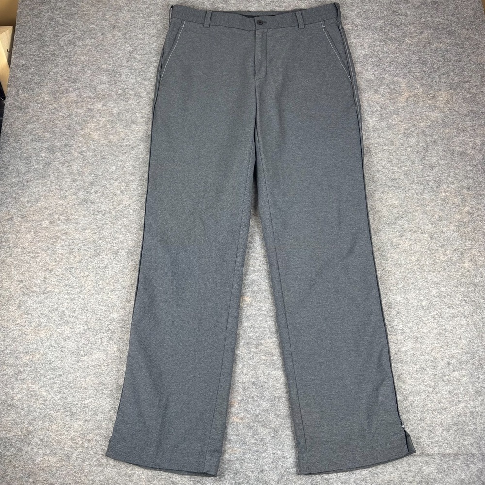 Nike Golf Dri Fit Chino Pants Pockets Nylon Stretch Gray Mens‎ 33x32